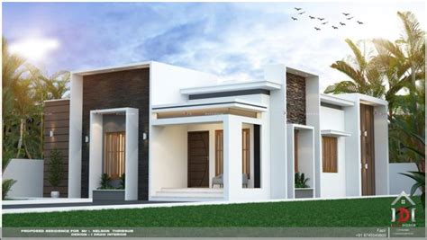 960 Sq Ft 2bhk Contemporary Style Single Storey House Design Home