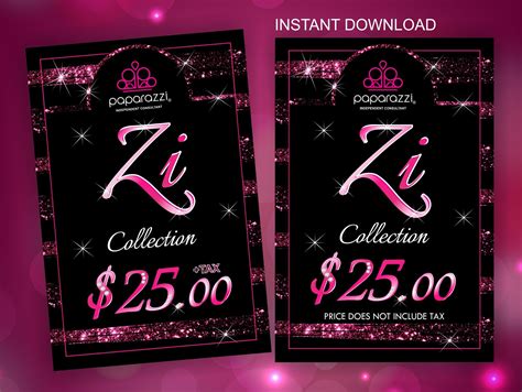 Paparazzi Zi Collection Sign Printable Digital Files Zi Etsy