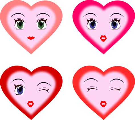 Heart Faces Clip Art At Vector Clip Art Online Royalty