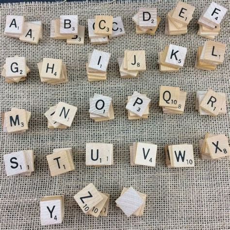 Scrabble Tiles 135 Entire Alphabet 5 Each Letter Plus 5 Blanks All Wood