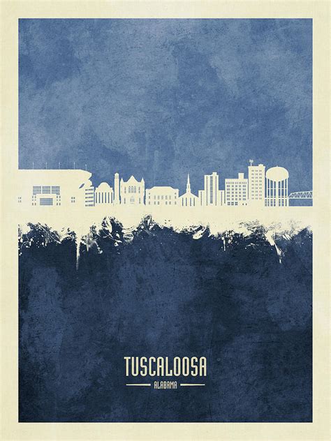 Tuscaloosa Alabama Skyline 93 Digital Art By Michael Tompsett Pixels