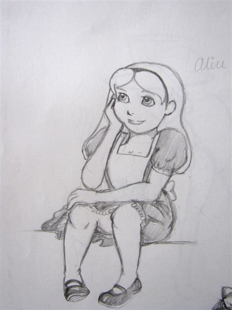 Alice In Wonderland Sketch By Random Doodles On Deviantart