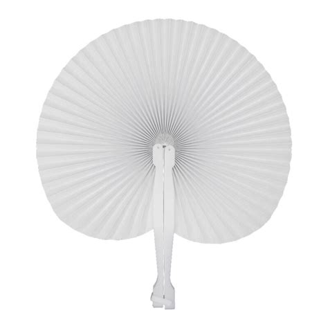 Blank Folding Fan Handmade White Hand Fans Round Circle Heart Shape