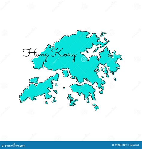 Map Of Hong Kong Vector Design Template Stock Vector Illustration Of
