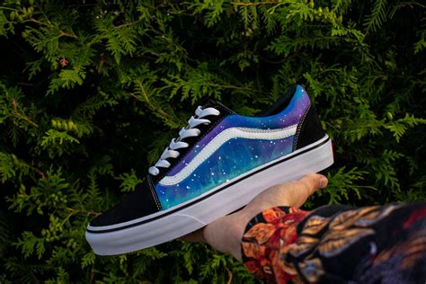Custom Vans With A Galaxy Design These Hand Painted Shoes Are Etsy