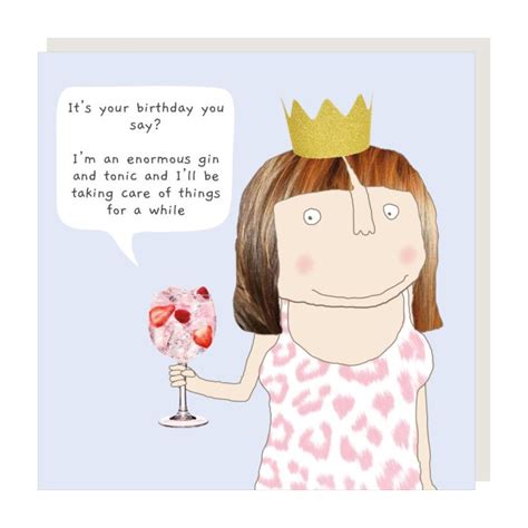 Shop Rosie Made A Thing Birthday Card Enormous Gin Birthday Cards Cards Macmillans