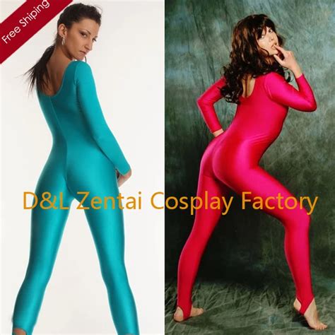 Buy Free Shipping Dhl Sexy Bodysuit In Blue And Red Lycra Spandex Costume For