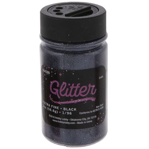 Black Extra Fine Glitter 2 Ounce Hobby Lobby 684399