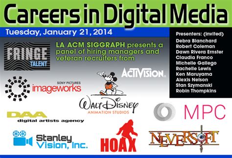 Careers In Digital Media 2014 La Acm Siggraph