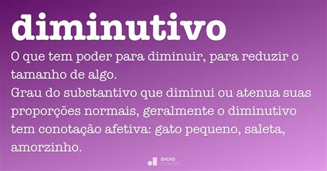Diminutivo - Dicio, Dicionário Online de Português