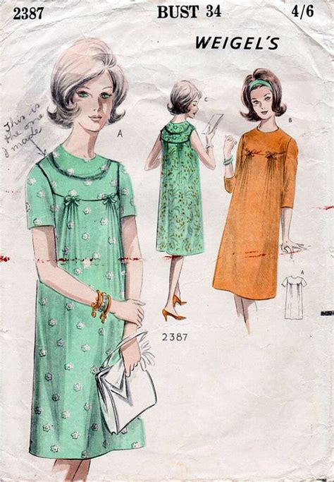 1960s Maternity Dress Vintage Sewing Pattern By Bessieandmaive 950