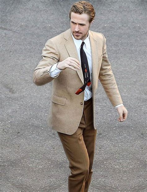 Vintage Brown La La Land Blazer Ryan Gosling Suit Ryan Gosling