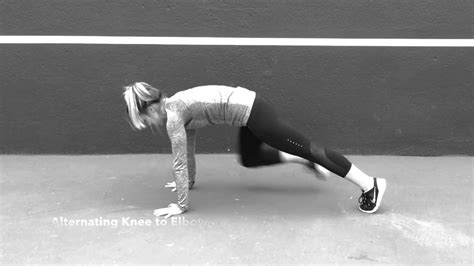 Alternating Knee To Elbow Plank Movement Demo Youtube