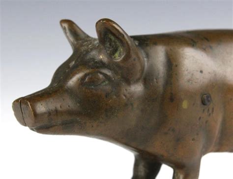 The rachel piggy bank is the mascot of pike place market, and to date she has raised more than $200,000. Antique Bronze Pig Coin Piggy Still Bank Sculpture