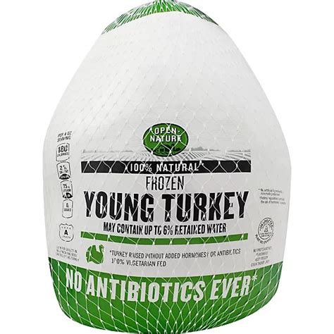 Open Nature Whole Turkey Frozen Weight Between 16 20 Lb Carrs