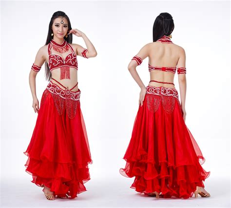 5 Pieces Performance Dancewear Polyester Belly Dance Costumes For Women More Colors 4242443216