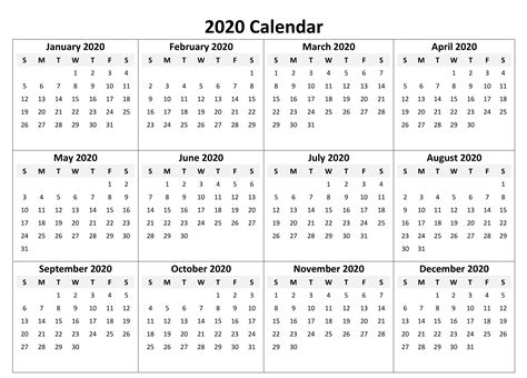 20 Free Printable 2020 Calendar With Holidays Free Download Printable Calendar Templates ️