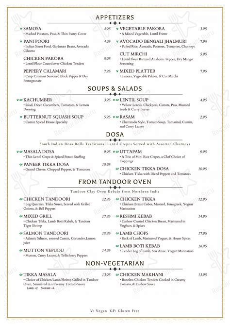 Menu at Tandoor Indian Grill - Provo restaurant, Provo