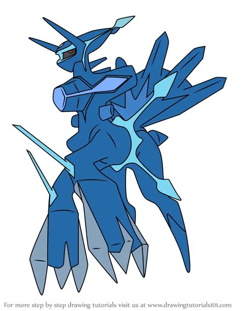 Step By Step How To Draw Dialga Origin Forme From Pokemon