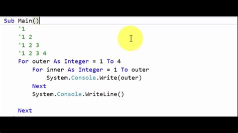 Visual Basic Nested Loops Example 3 Youtube