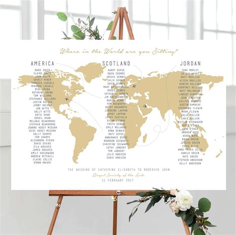 Where In The World Table Plan Pin Point Your Favourite Destinations
