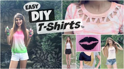 6 Easy T Shirt Diys Decorate Transform And Reconstruct T Shirts Socraftastic Youtube