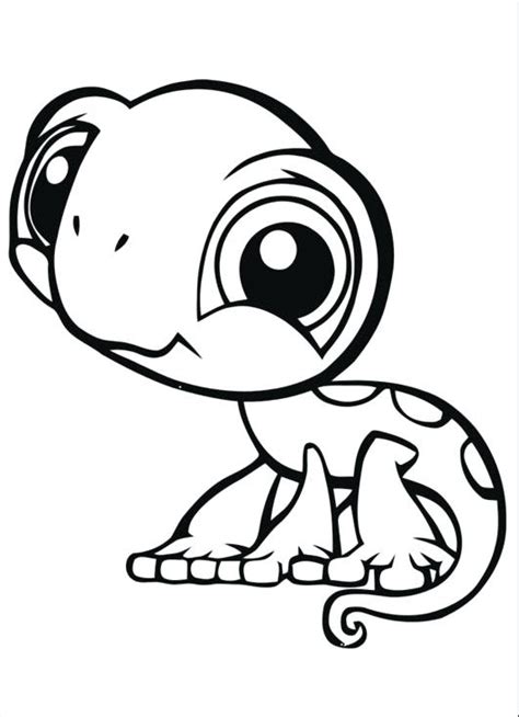 Cute Animals With Big Eyes Coloring Pages At Free
