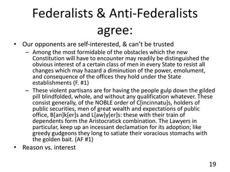 Main Disagreements Between Federalists And Anti Federalists