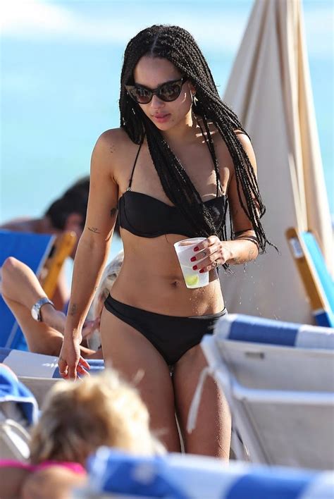 Zoe Kravitz Flaunts Bikini Body In Miami Bootymotiontv