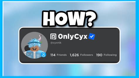 How To Get Verified On Roblox 2022 Youtube