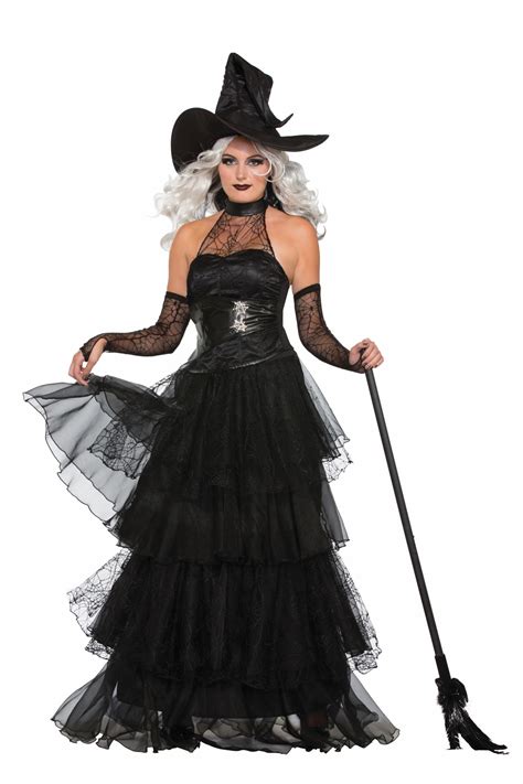 Sexy Ember Witch Halloween Costume Adult Women Dress Vampiress Black Spiderwebs Ebay
