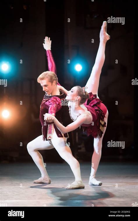 Sarah Lamb And Steven Mcrae On Stage Taken From The Wings Stock Photo