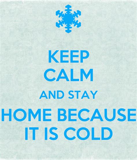 Keep Calm And Stay Home Because It Is Cold Poster Shiva Keep Calm O
