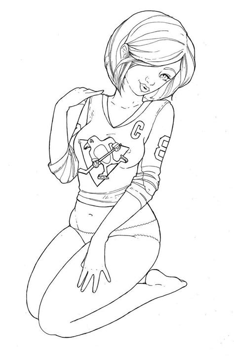 Pin Up Girl Adult Coloring Book Coloring Pages
