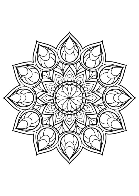 Mandala from free coloring books for adults 9 - M&alas Adult Coloring