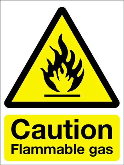 Caution Flammable Gas Sign Signs 2 Safety
