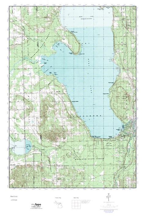 Mytopo Burt Lake Michigan Usgs Quad Topo Map