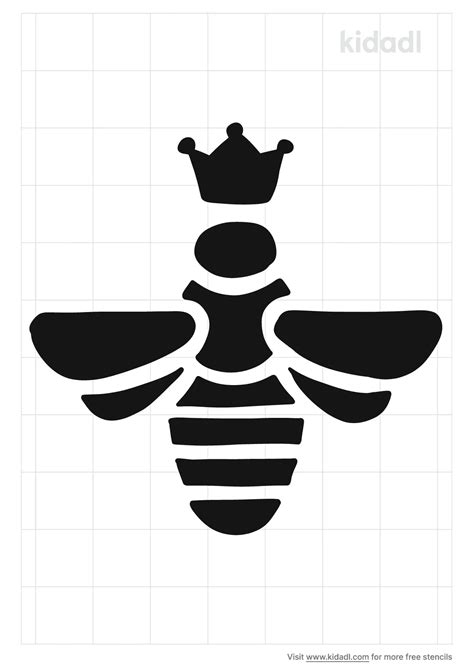 Free Queen Bee Stencil Stencil Printables Kidadl