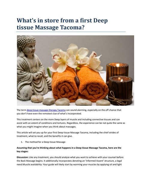 Whats In Store From A First Deep Tissue Massage Tacoma By Eastpearl Massage Issuu