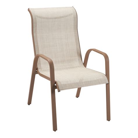 Sling patio chairs offer comfort in a stylish presentation with its relaxed design. Mainstays Mirabell Outdoor Patio Sling Mesh Dining Chairs ...