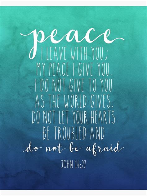 John 1427 Peace I Leave With You My Peace I Give You Bible Verse