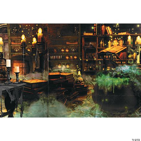Witches Kitchen Backdrop Halloween Decoration Pc Oriental Trading