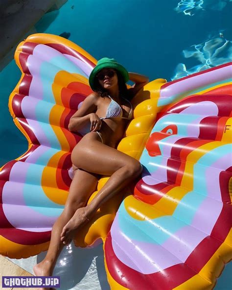 Vanessa Hudgens In A Mini Bikini On A Giant Inflatable Butterfly Photos
