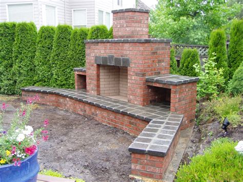Brick fireplaces complement any home's interior decor, and create a cozy, inviting atmosphere in any room. Outdoor Brick Fireplace (Baker Masonry LLC 503 539 6792 ...