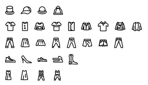 Clothing Icon Pack 30 Icons Clothing Apparel Clothes Shirt Pants