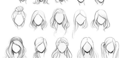 The sequence of actions is almost the same the zenith of female hairstyles. Hair Drawing References and Sketches for Artists