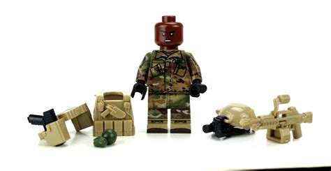 Us Army African American Minifigure Made With Real Lego Minifigure