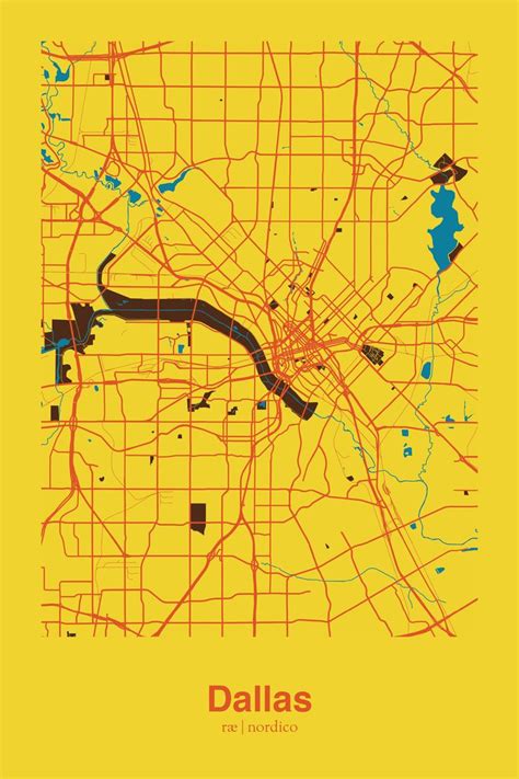 Dallas Usa Map Print Map Print City Map Art Map Art Print