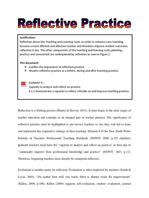 Reflective Practice Pdf Reflective Practice Evaluation