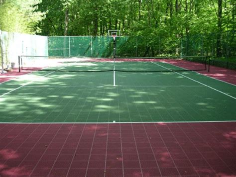 The court must be divided across the center by. High-Impact Surfacing for Multiple Uses | Outdoor ...
